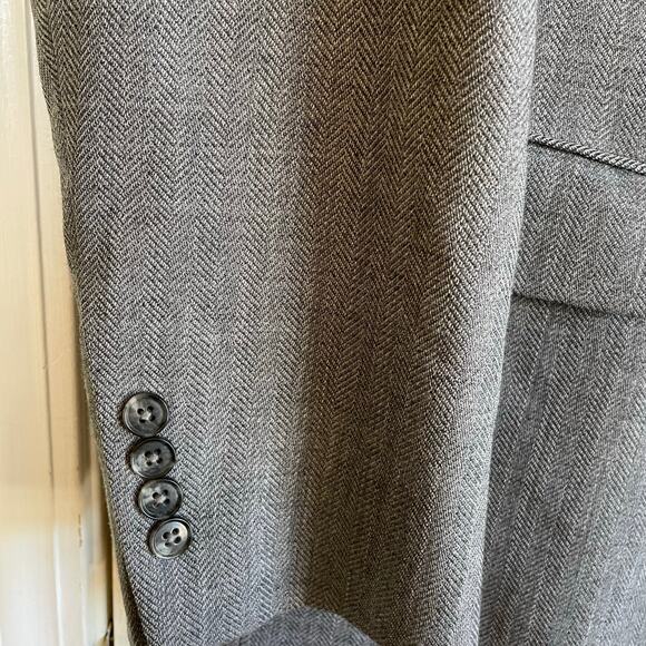 Jos. A. Bank 100% Wool Blazer Sport Coat Traveler Tailored Fit Gray Sz 46R - Picture 4 of 13